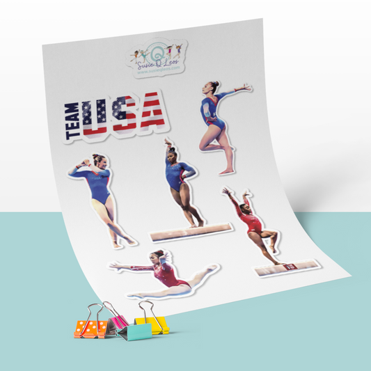 Team USA Gymnasts Single Sticker Sheet