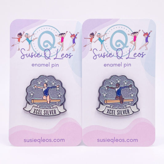 XCEL Silver Enamel Pin