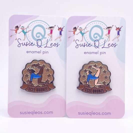 XCEL Bronze Enamel Pin