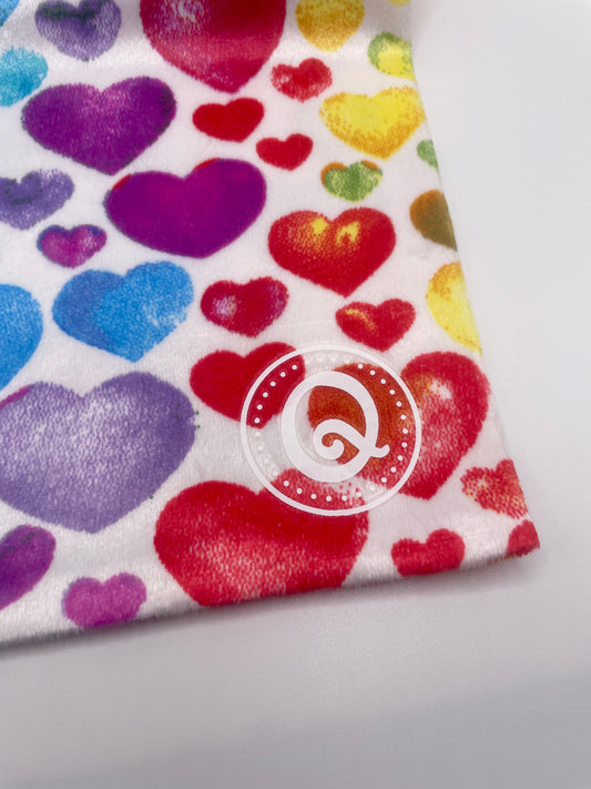 Rainbow Hearts Grip Bag