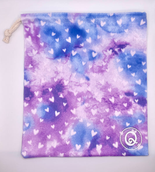 Purple Hearts Grip Bag